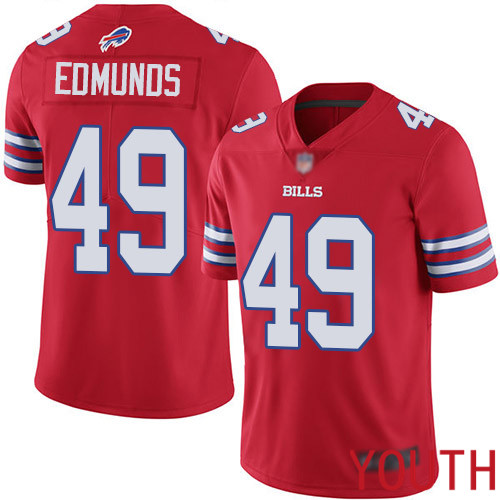 Youth Buffalo Bills #49 Tremaine Edmunds Limited Red Rush Vapor Untouchable NFL Jersey->youth nfl jersey->Youth Jersey